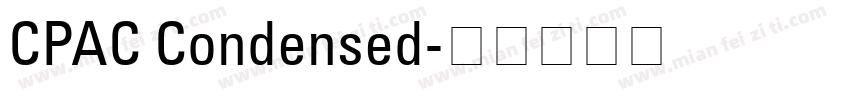 CPAC Condensed字体转换